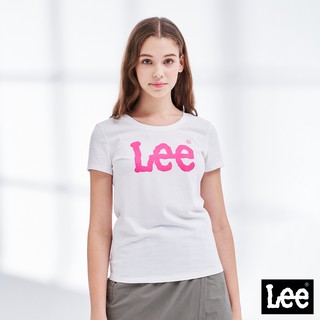 Lee 大Logo短袖T恤 女 白 Modern LL210175K14