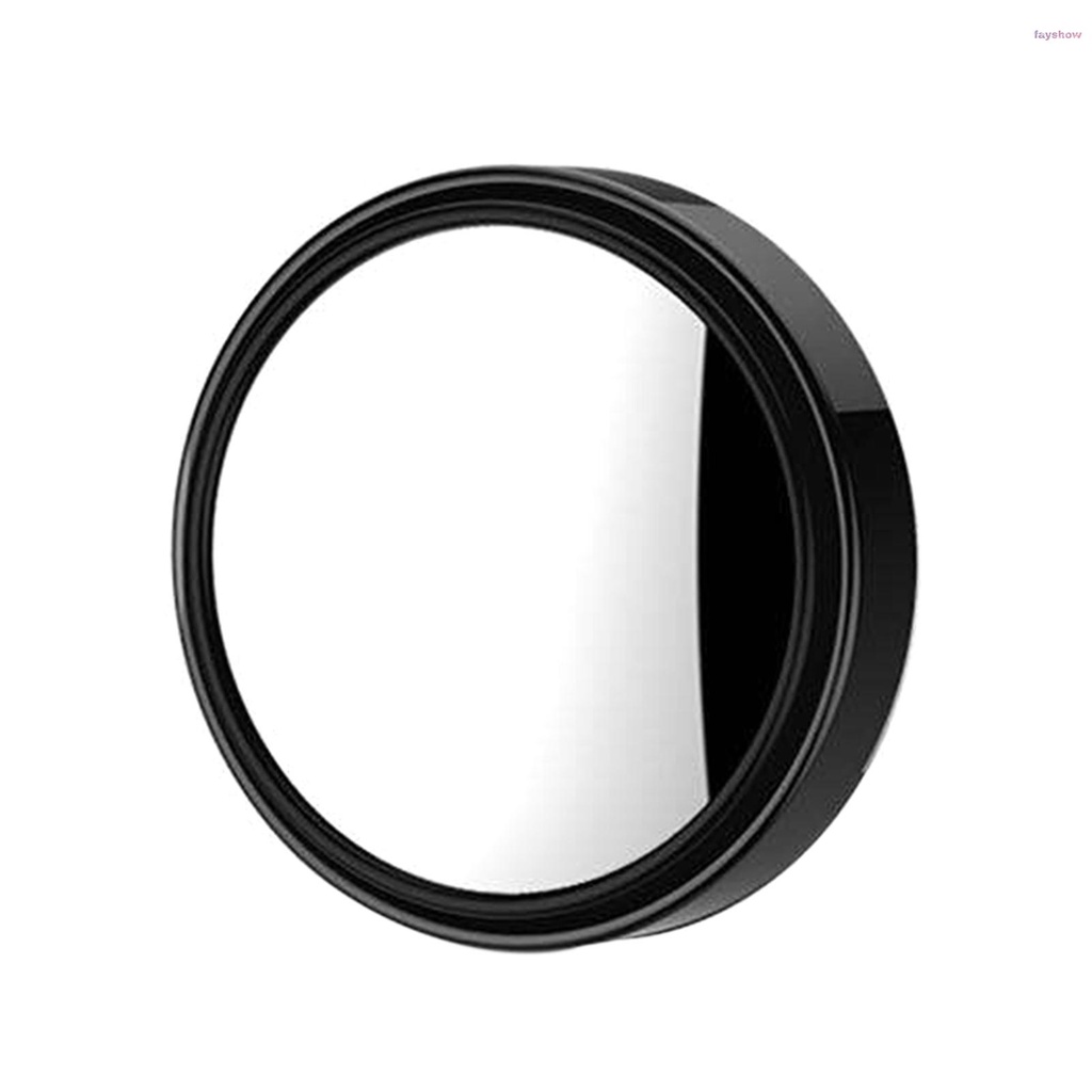 汽車小圓鏡高清玻璃可調節輔助鏡360度旋轉後視車用盲點輔助倒車鏡黑色個別裝