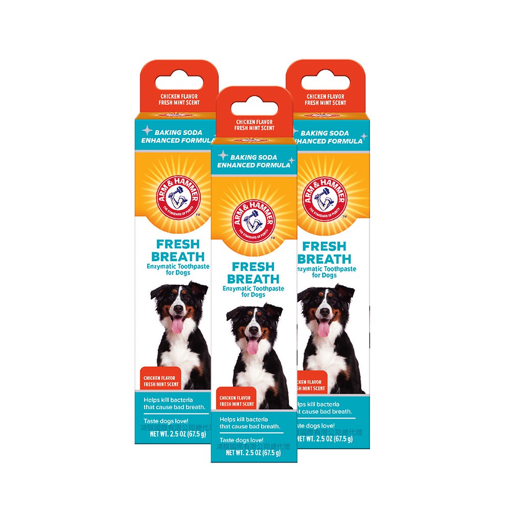 ARM &amp; HAMMER 鐵鎚牌 犬用酵素牙膏(深潔) 3組入