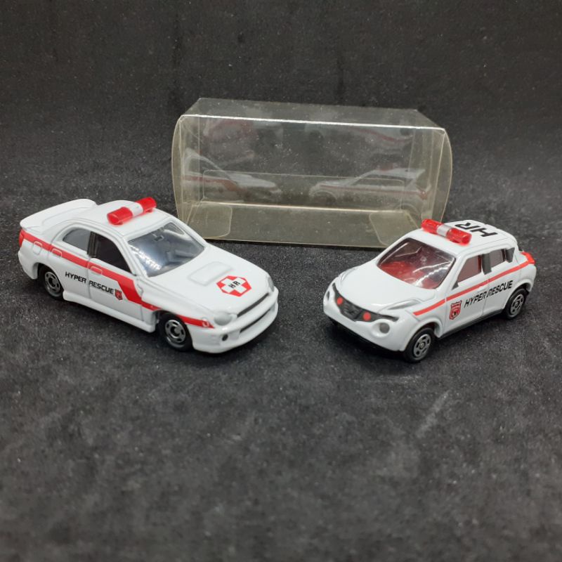 Tomica 絕版HR系列Sabaru WRX + Nissan Juke,無盒(附膠盒)