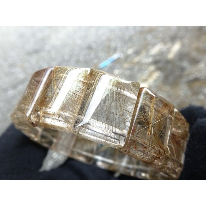 ~shalin-crystal~銀鈦能量手排~70.34公克(9)~招財聚氣~髮絲豐富~能量優質~低價起標!