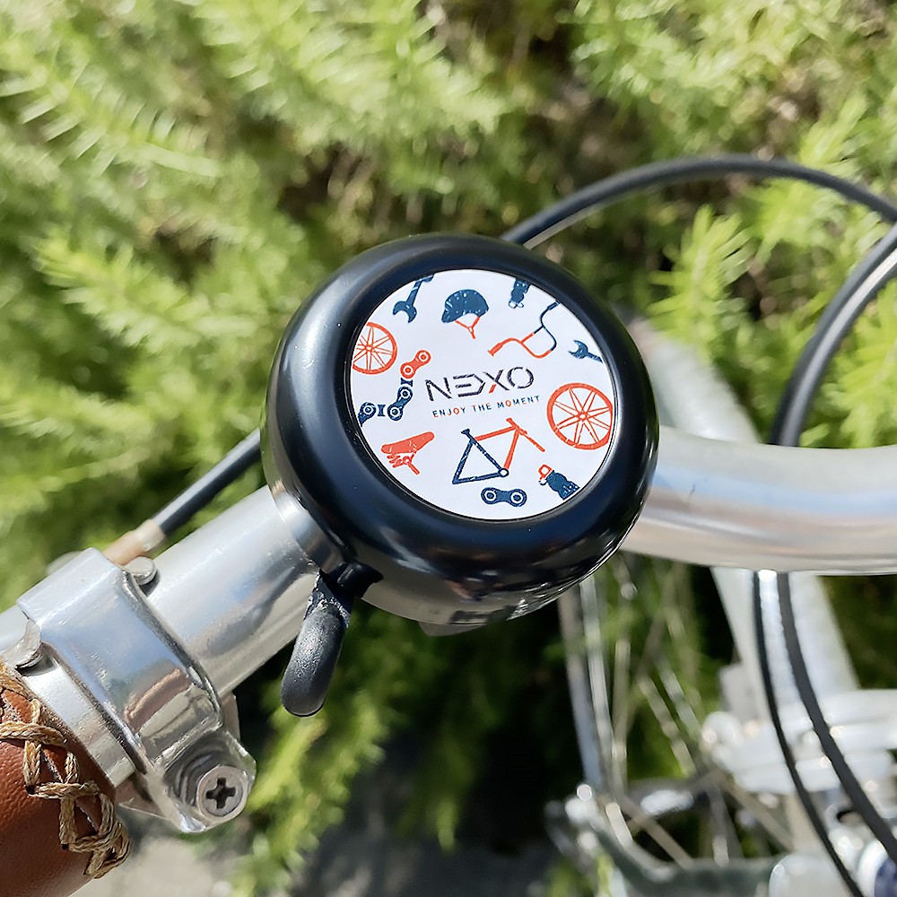 NEXO獨家設計自行車鈴鐺(黑、銀)(二種圖案)