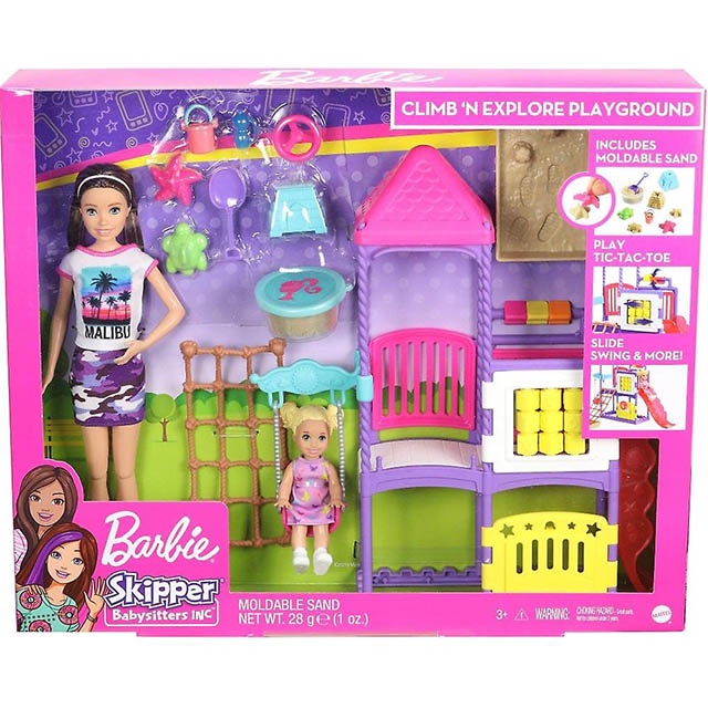 MATTEL美泰兒 Barbie芭比娃娃 -  芭比Skipper遊樂場遊戲組