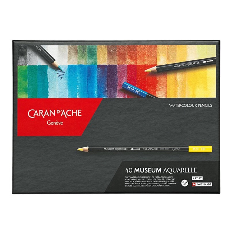 ✅電子發票✅實體店面 板橋酷酷姐美術 「40色紙盒」卡達 CARAN D'ACHE MUSEUM 博物館級水性色鉛筆