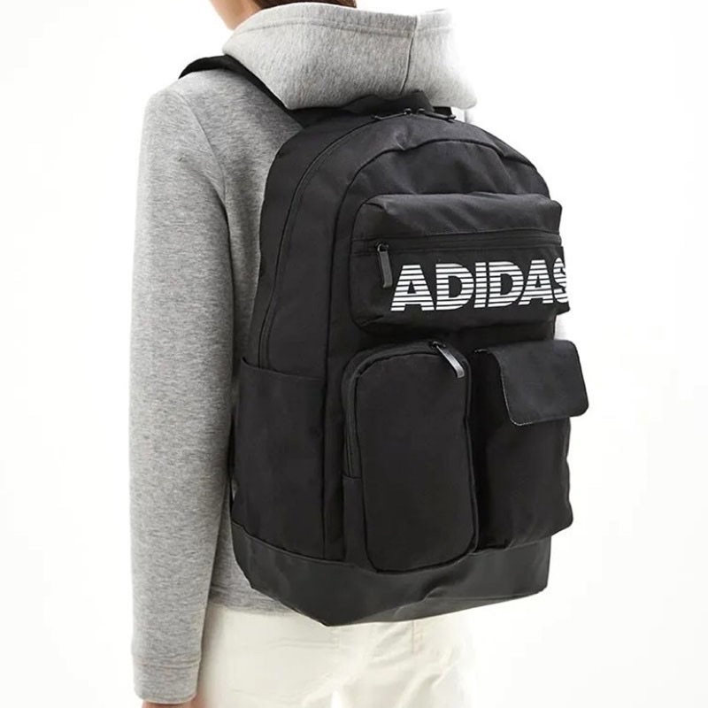 【正版愛迪達】 Adidas 多口袋 夾層 防潑水 筆電 黑白配色 男女款 ED6878 後背包  全新
