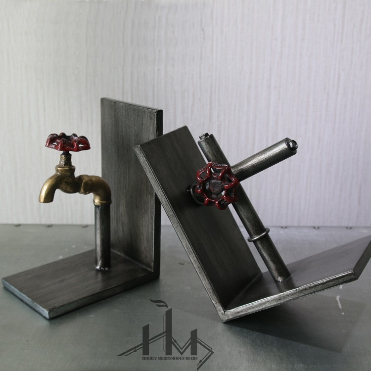 豐工偉業HMD \ K1030 工業風鐵件水龍頭造型書檔