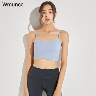 Wmuncc 高強度運動內衣女士跑步防震美麗背部健身吊帶文胸性感瑜伽背心