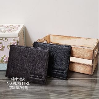 純牛皮皮革 頭層牛皮 真皮皮夾 男用 男士皮夾 短夾 錢夾 無拉鍊 錢包 超薄 縮小 簡便 男生皮夾《PL7817KL》