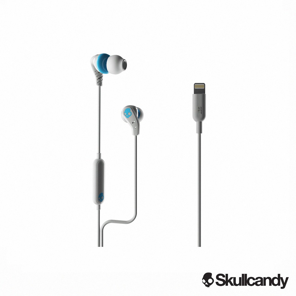 Skullcandy Set有線耳機 Apple接頭 灰藍色