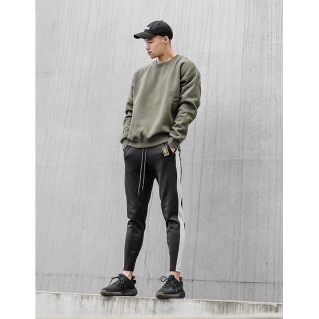 [Taiger] 大學T(黃金M)Varsity Crewneck - Heather 軍綠 內刷毛 運動服飾 九成八新