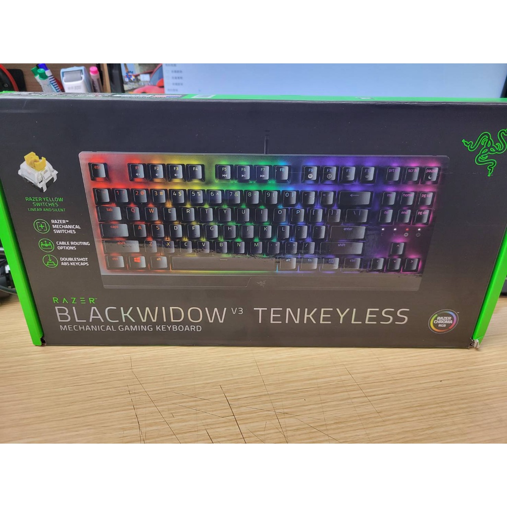 雷蛇 RAZER BLACKWIDOW V3 TKL 黑寡婦 V3 TKL 80% 黃軸 機械式鍵盤