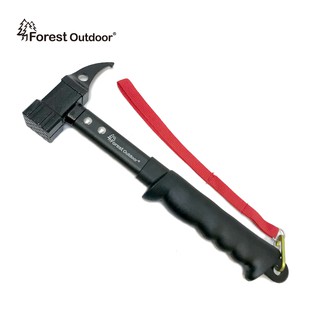 Forest Outdoor【耐用黑鋼之鎚】高碳鋼鎚 鑄鐵營鎚 拔釘器【愛上露營】