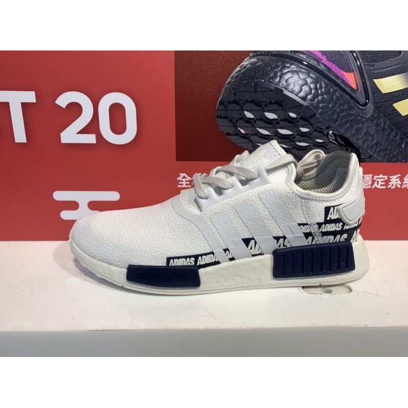  ADIDAS NMD R1 白 藍 滿版 串標 復古 BOOST 男女鞋 FX6795