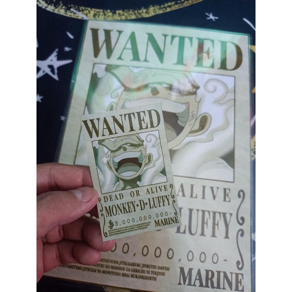 Laminated Luffy's Wanted Poster
