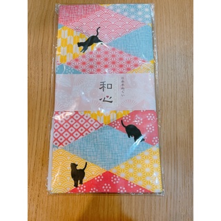全新日本製日本和心紗布巾 包巾 黑貓圖案