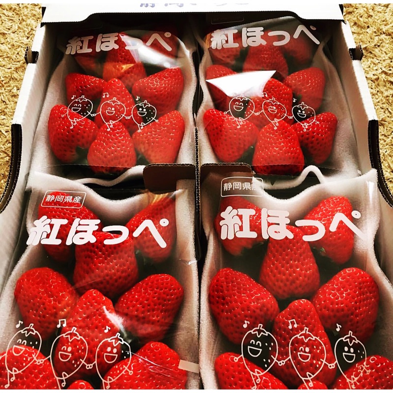 ✈️日本靜岡空運來台🇯🇵嚴選 頂級-「紅顏」草莓🍓 四盒入 原封禮盒🎁免運優惠中🚛