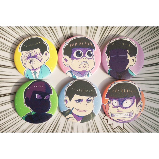 阿松空松輕松一松十四松椴松兄弟六子全員顏藝徽章 蝦皮購物