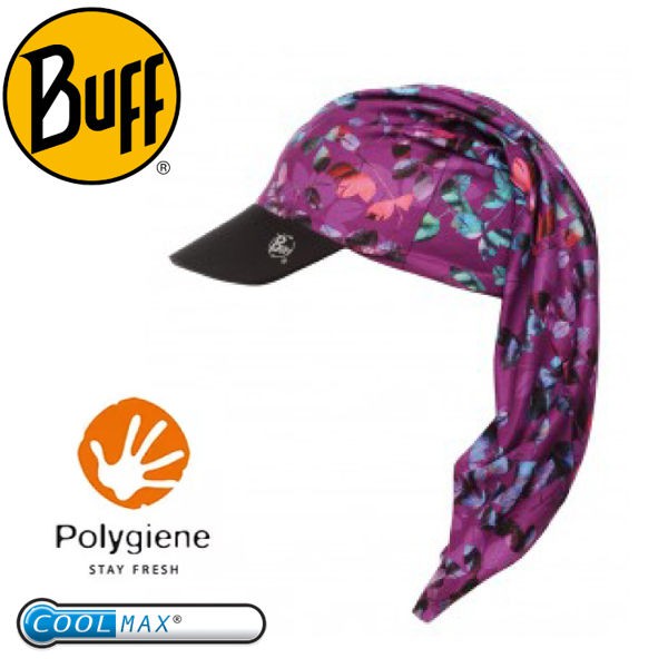 【BUFF 西班牙 紫系花卉 COOLMAX頭巾帽】BF100154/排汗/抗UV/保暖/悠遊山水