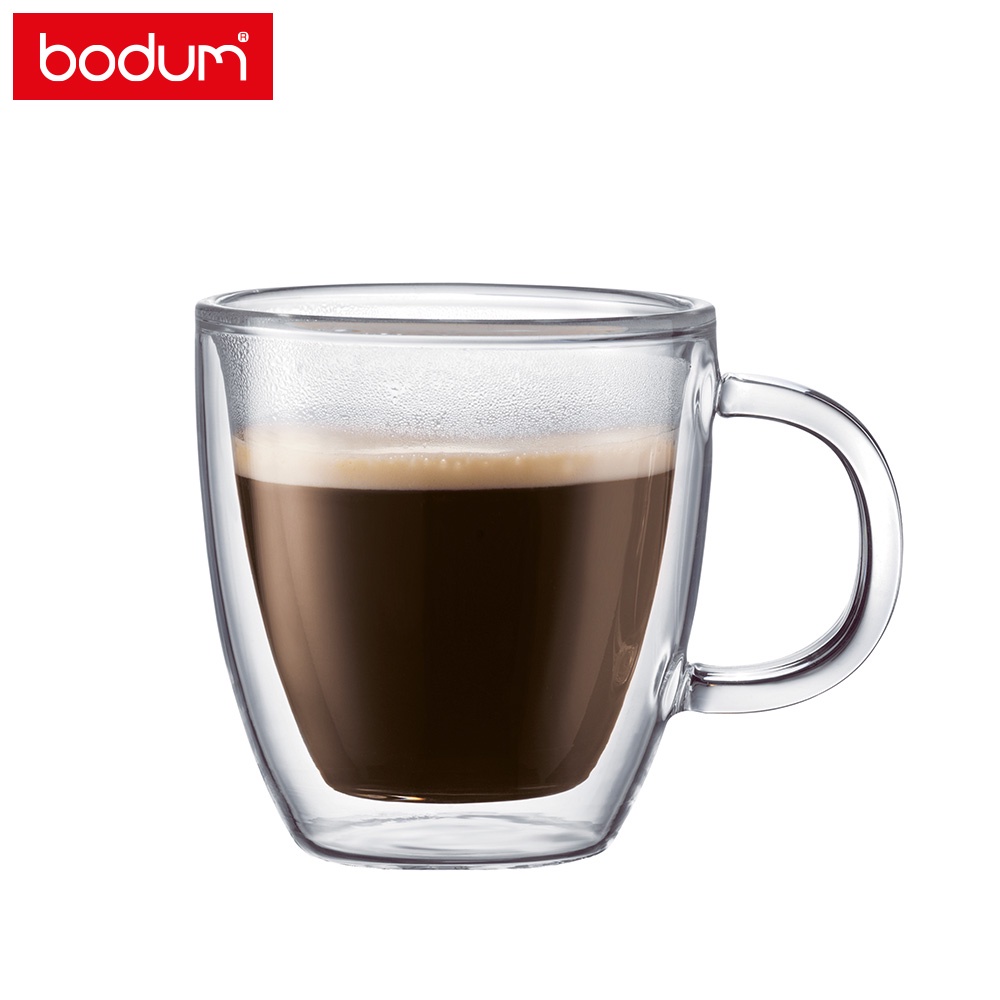 BODUM 雙層玻璃杯兩件組(0.3L/0.45L/0.45L拿鐵杯)BISTRO咖啡杯 水杯 最高可耐176度C