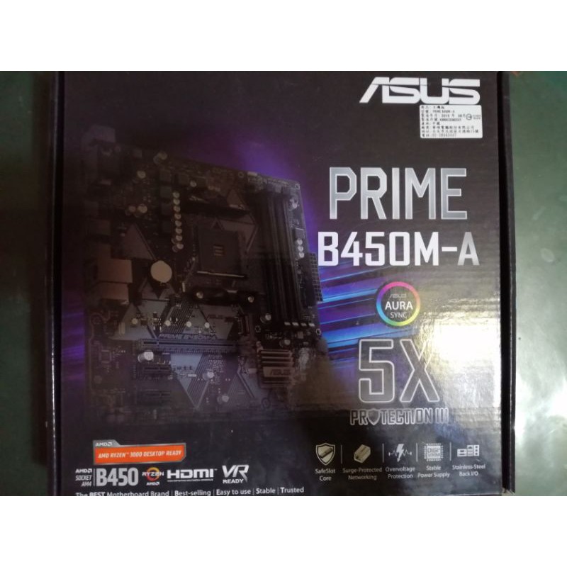 華碩PRIME B450M-A主機板(有4年保固