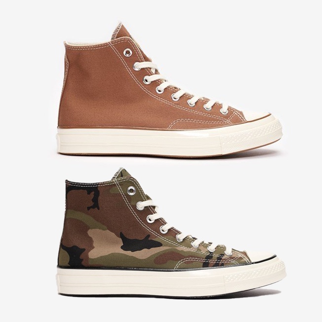 CONVERSE CHUCK 70HI x CARHARTT 1970 聯名款 休閒鞋 咖啡 迷彩【169220C】