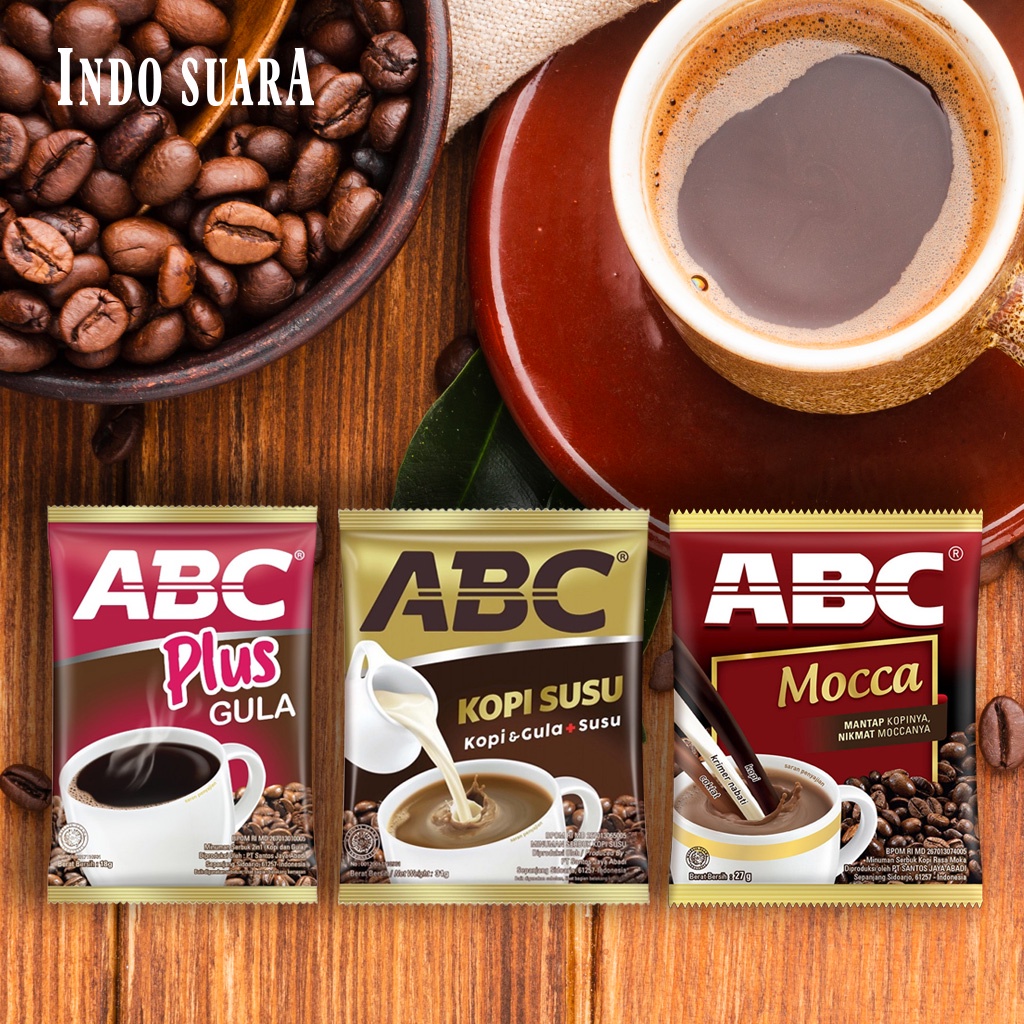 印尼 ABC三合一咖啡 10入 三款口味 牛奶咖啡 摩卡 加糖 冲泡式獨立包裝