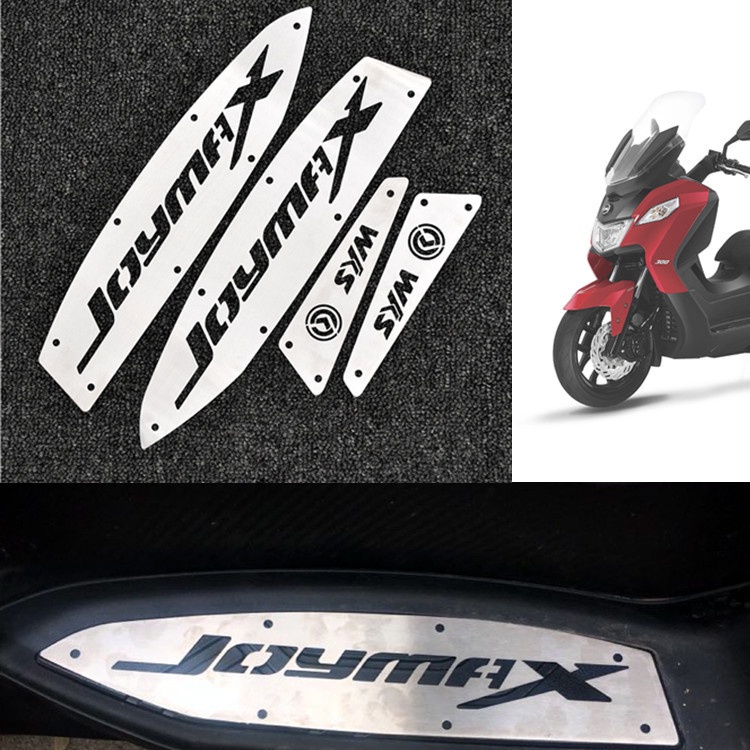 （現貨）適用三陽2019-2023 JOYMAX Z+改裝不鏽鋼腳墊機車改裝腳踏板踏板腳踩板