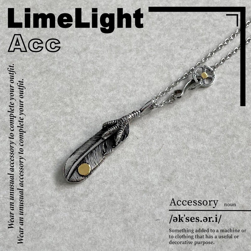 ☆LimeLight☆ 鷹爪 老鷹 羽毛 鷹勾 項鍊 鈦鋼 飾品 日系 百搭 不過敏 單一尺寸