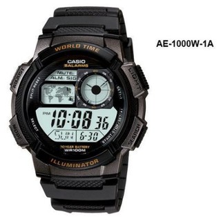 【CASIO】CASIO卡西歐大字幕多功能防水電子錶AE-1000W AE-1000W-1A臺灣卡西歐保固一年
