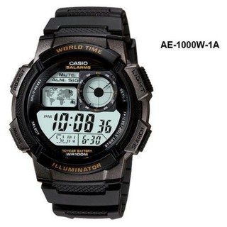 【CASIO】CASIO卡西歐大字幕多功能防水電子錶AE-1000W AE-1000W-1A台灣卡西歐保固一年