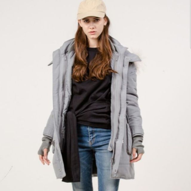 2017年款 Sly n3b 灰色 尺寸S  長版 保暖外套