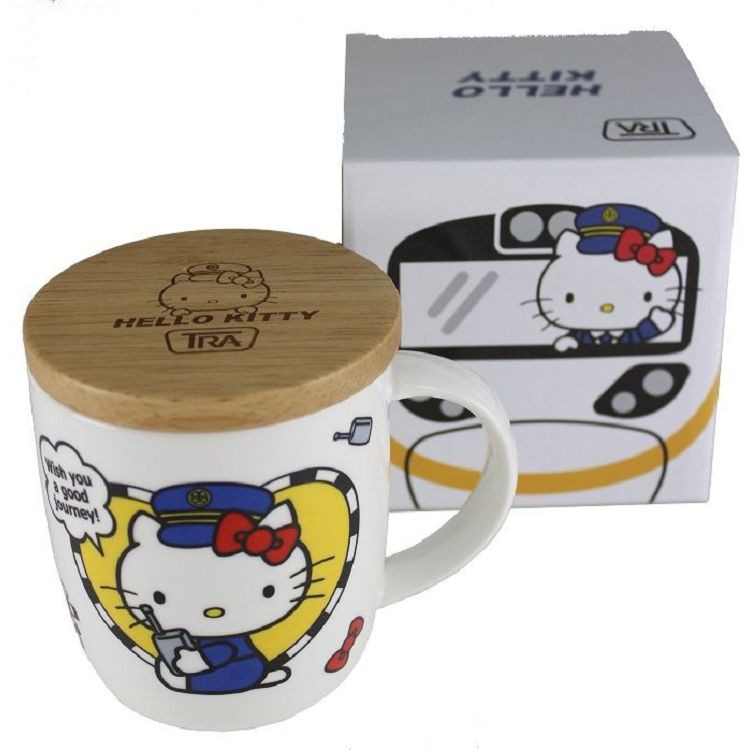 台鐵 凱蒂貓 三麗鷗 Hello Kitty 新太魯閣 馬克杯  水杯 杯子 附木蓋