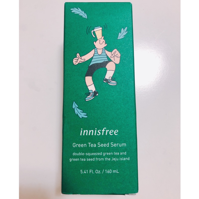 全新Innisfree 綠茶籽保濕精華 160ml 2019手帕環保版