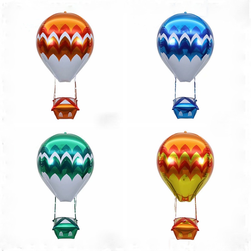 【現貨出清價】4D立體熱氣球造型鋁膜氣球 兒童生日派對 生日慶生 裝飾佈置