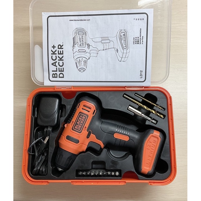 【🔧二手工具】BLACK+DECKER 12V Max 電鑽/充電起字13件組 LD12SP 二手電鑽