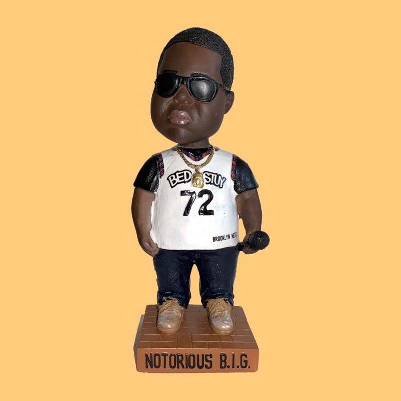 JCI：NBA 布魯克林 籃網隊官方出品 Notorious B.i.g. 搖頭娃娃 公仔 東岸嘻哈