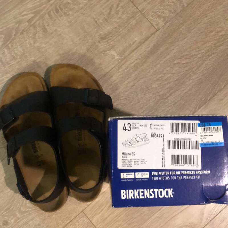 Birkenstock 勃肯經典系列 Milano 黑色 兩槓涼鞋 供gxh7733下標