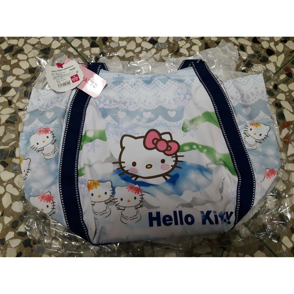 日本進口 三麗鷗 托特包 Hello Kitty X Dearisimo 帆布肩揹包  kitty 泡溫泉