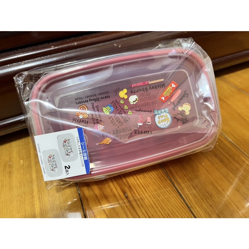 東京迪士尼 日本製 塗鴉食物風 手繪風 米奇 三眼怪 麻糬 吉拿棒 披薩 可樂 刈包 鬆餅 便當盒 餐盒 保鮮盒 可微波