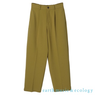 earth music&ecology 高腰壓摺剪裁直筒長褲(1B21L1F0230)