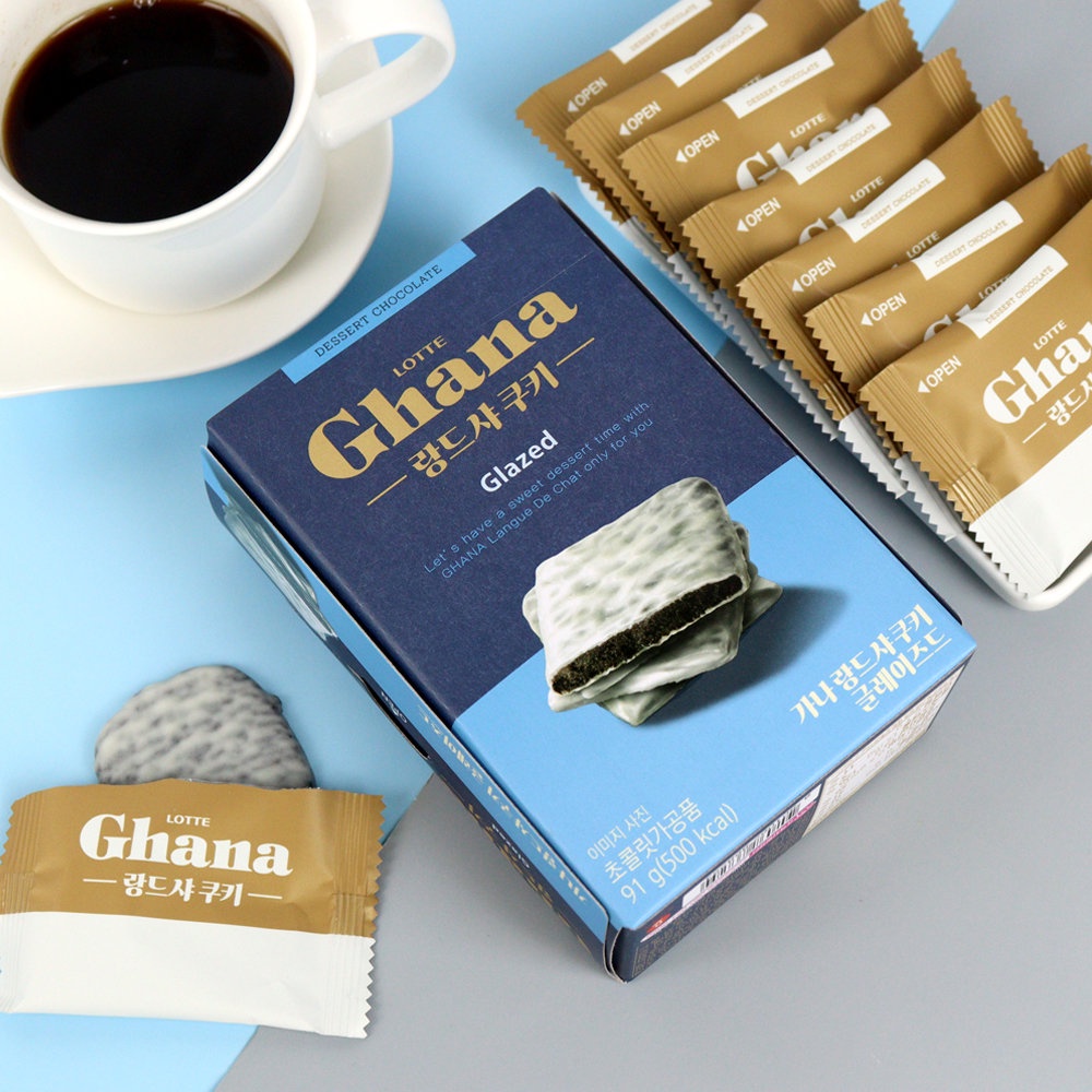 現貨韓國Ghana 黑白巧克力酥餅 韓國餅乾 Ghana 巧克力餅乾   共兩款91g