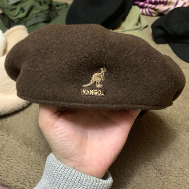 二手咖啡色kangol小偷帽