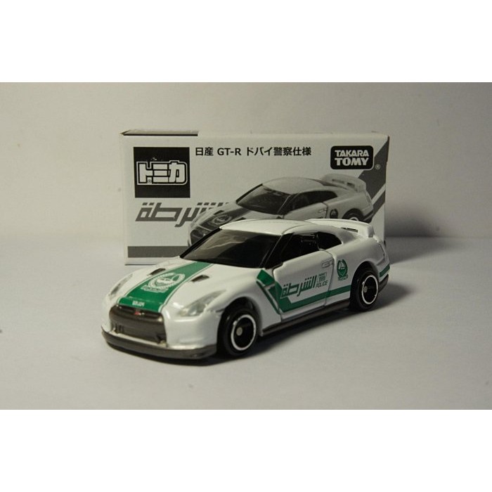 TOMY(tomica)小汽車 非賣品特注 NISSAN GT-R R35 日產杜拜警車式樣 (1/61模型車)