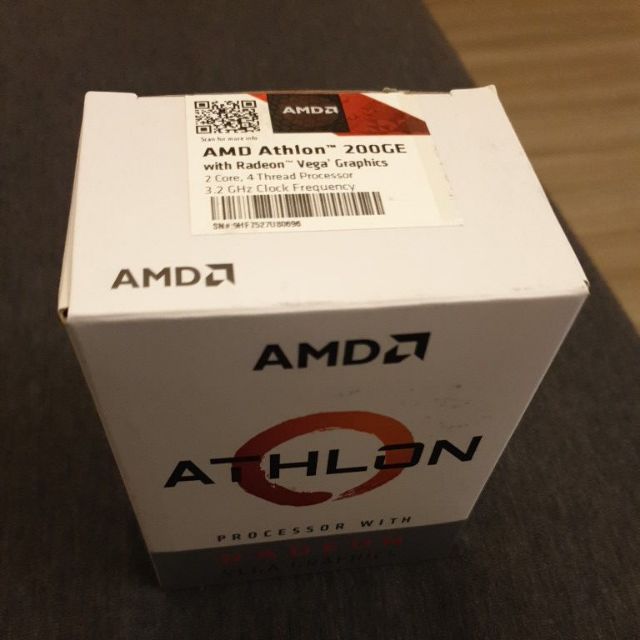 盒裝 AMD Athlon 200GE 2C 4T 3.2GHz Vega 3 處理器