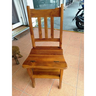 柚木樓梯椅/ 柚木原木傢俱/原椅/工作梯/手工卡榫 特價:4300==雅舍進口傢俱傢飾