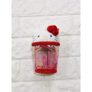 日本代購Hello Kitty 造型透明玩偶收納包 掛飾收納包 玩偶展示包