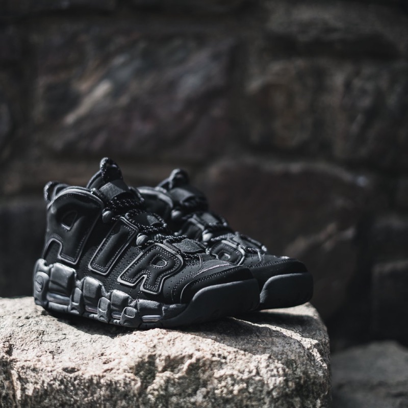 《全黑反光》Nike air uptempo triple black