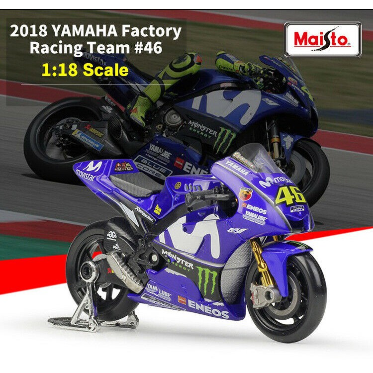 【羅西退休珍藏】VR46 Rossi 2018年 山葉 YZR-M1 1/18 MotoGP賽車模型 Maisto製作