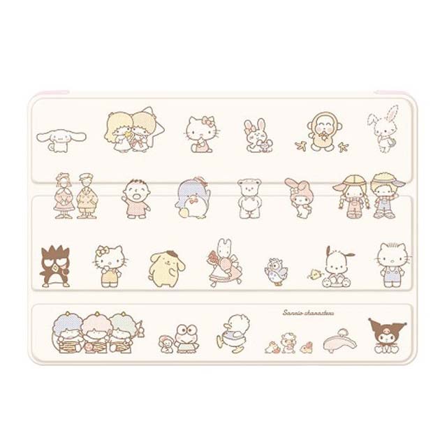 【現貨】小禮堂 Sanrio大集合 10.2吋 iPad皮套保護殼 (白集合款)
