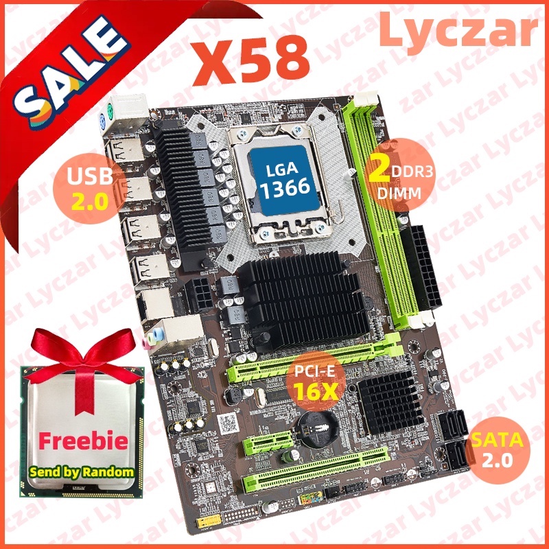 X58 LGA 1366 主板 LGA1366 支持 REG ECC DDR3 DDR3 4GB 8GB 16GB 和至